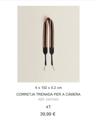Correa para cámara de fotos, de ZARA HOME