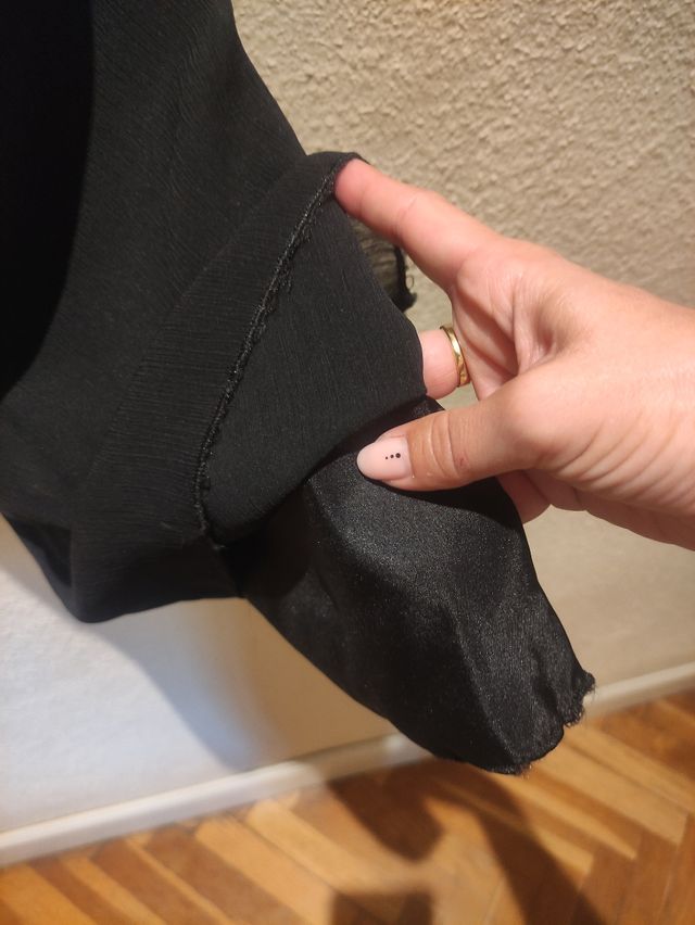 Pantalón gasa negro