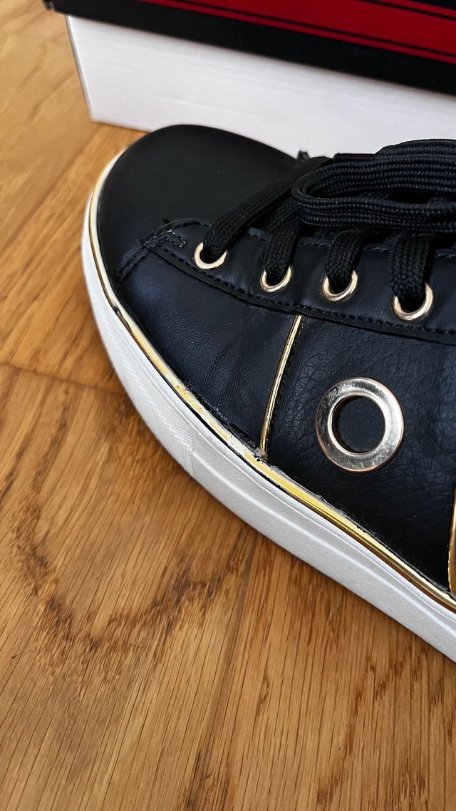 Sneakers Conte of Florence nero e oro n. 38