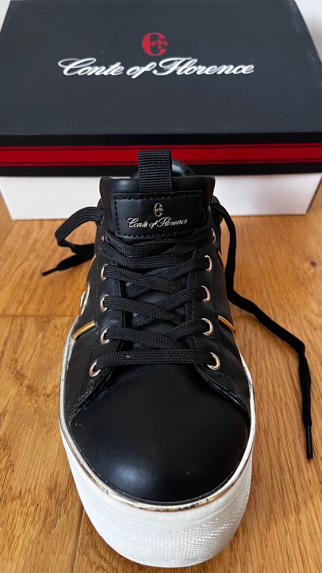 Sneakers Conte of Florence nero e oro n. 38