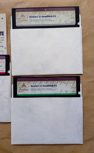 Disquete 5.25" America Online pack de 3