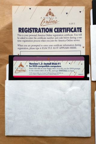 Disquete 5.25" America Online pack de 3