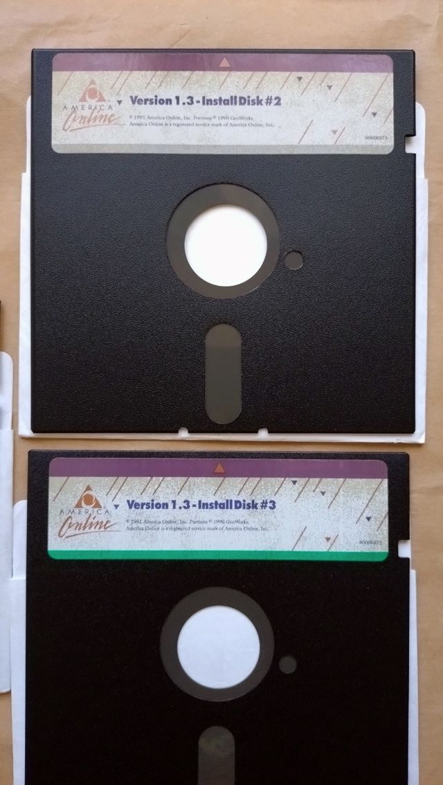 Disquete 5.25" America Online pack de 3