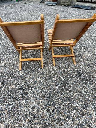 Sillas plegables india madera y tapizado