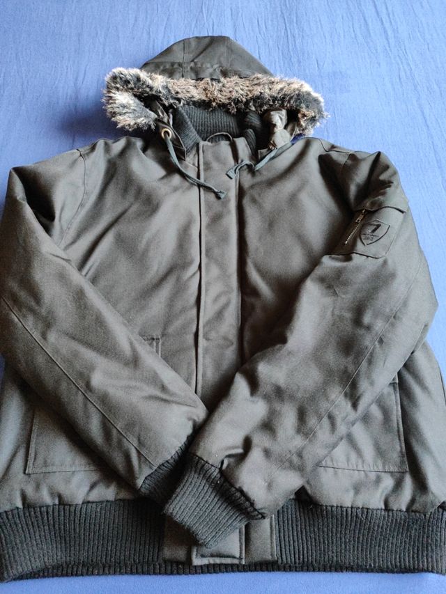Chaqueta bomber negra hombre talla XXL