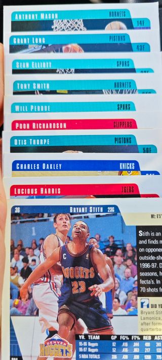 Colección 10 cromos NBA 1997