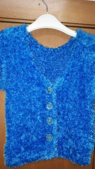 Chaqueta azul corta