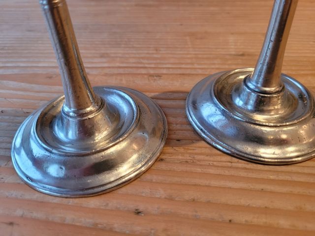 Candelabri peltro h 26 cm