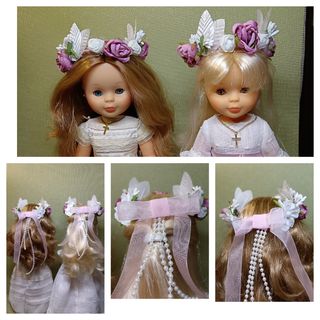 TOCADOS o CORONAS DE FLORES NANCY COMUNION/BODA