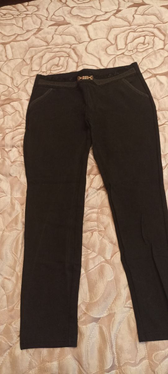Pantalone nero donna elastico