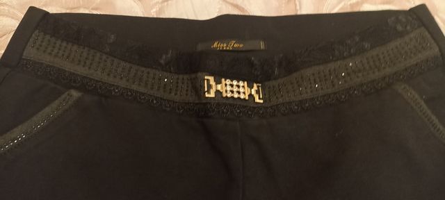 Pantalone nero donna elastico