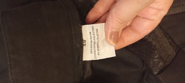 Pantalone nero donna elastico