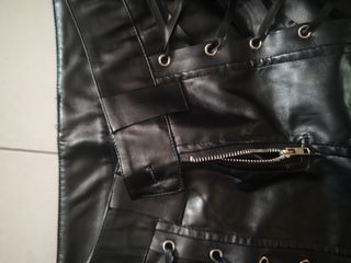 Pantalones poliéster imitación cuero