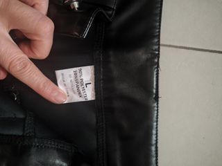 Pantalones poliéster imitación cuero