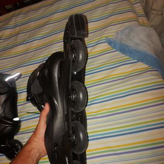 Patines Línea adulto Oxelo fit 100 negro, talla 46
