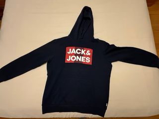 Sudadera Jack & Jones Azul Marino y Rojo