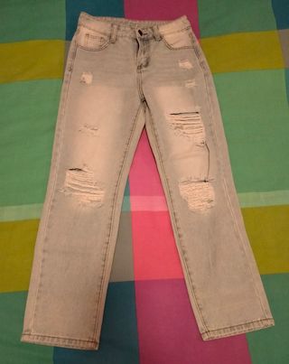 PANTALÓN TEJANO ROTO DE NIÑA