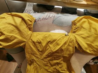 Vestido amarillo mostaza largo