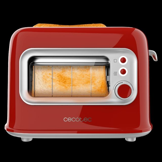 Tostadora con ventana de cristal ,Roja