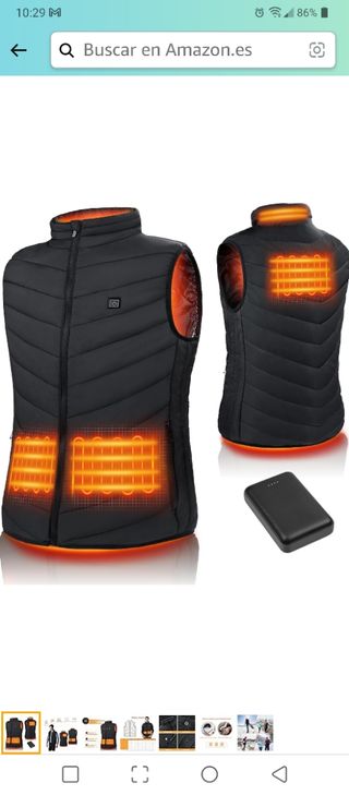 Chaleco calefactable Negro XL