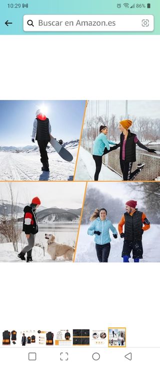 Chaleco calefactable Negro XL