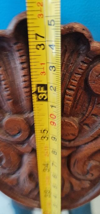 Espejo biselado de madera de castaño