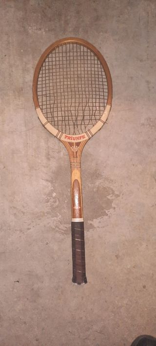 Raqueta tenis antigua retro