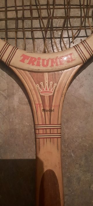 Raqueta tenis antigua retro