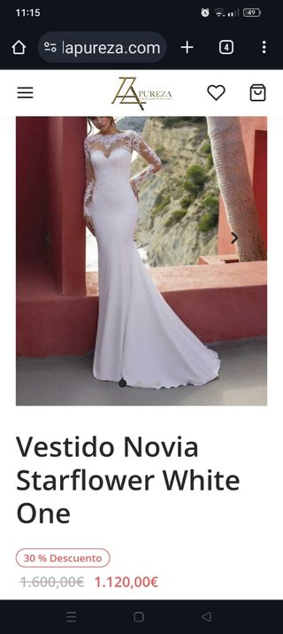 Traje vestido novia encaje c/velo
