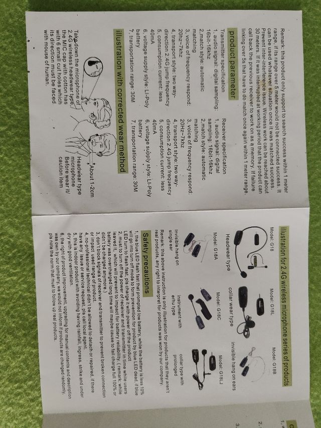 Micrófono transmisor inalámbrico