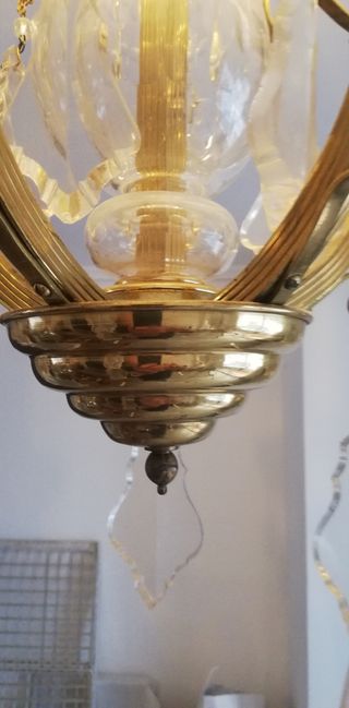 Ultimo precio Lámpara araña de bronce antigua