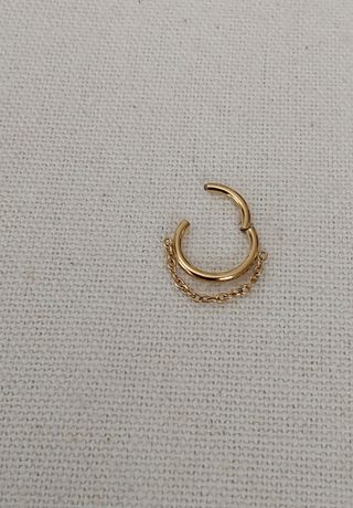 Aro clicker titanio con cadena