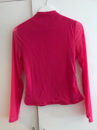 Blusa top de gasa de manga larga mujer