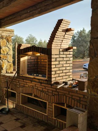 Construcción barbacoa cocinas hornos