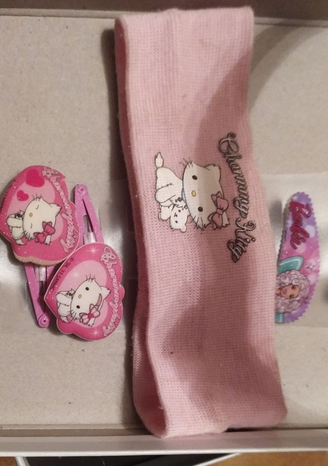 Cerchietto fascia mollette Hello Kitty