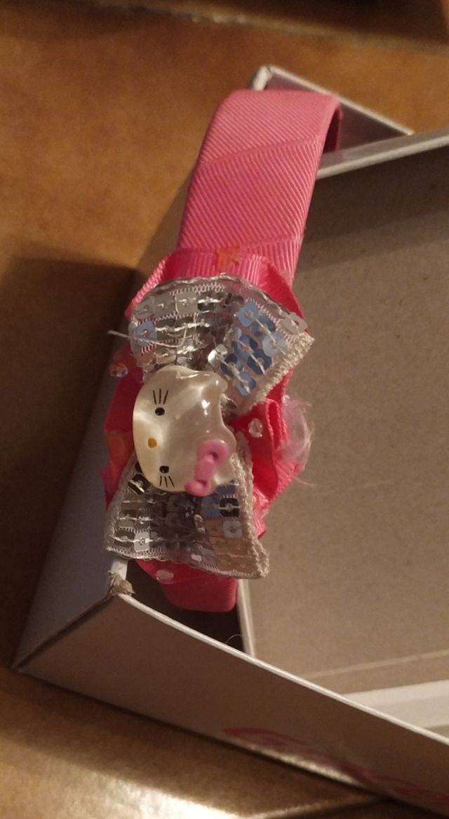 Cerchietto fascia mollette Hello Kitty