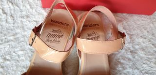 Sandalias Wonders nude plataforma planas Boda