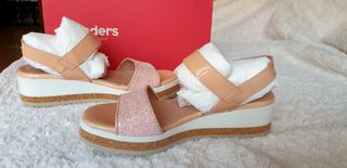 Sandalias Wonders nude plataforma planas Boda