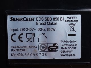 Panificadora LIDL: placa de control