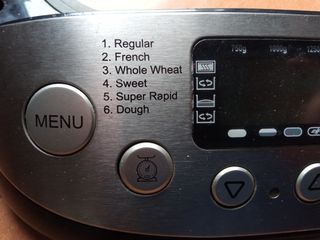 Panificadora LIDL: botonera con tapa