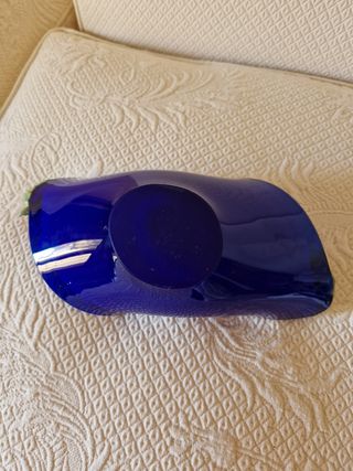 Centrotavola vetro blu con rose