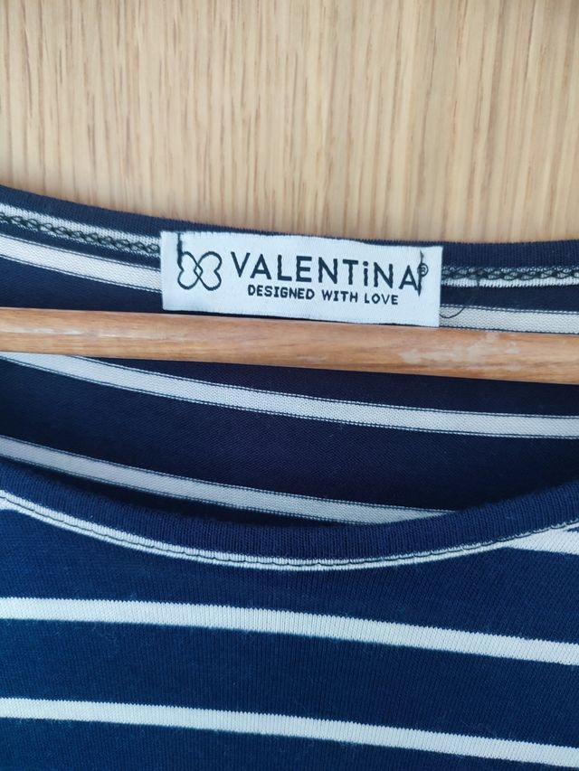 Vestido rayas blanco y azul Marino 