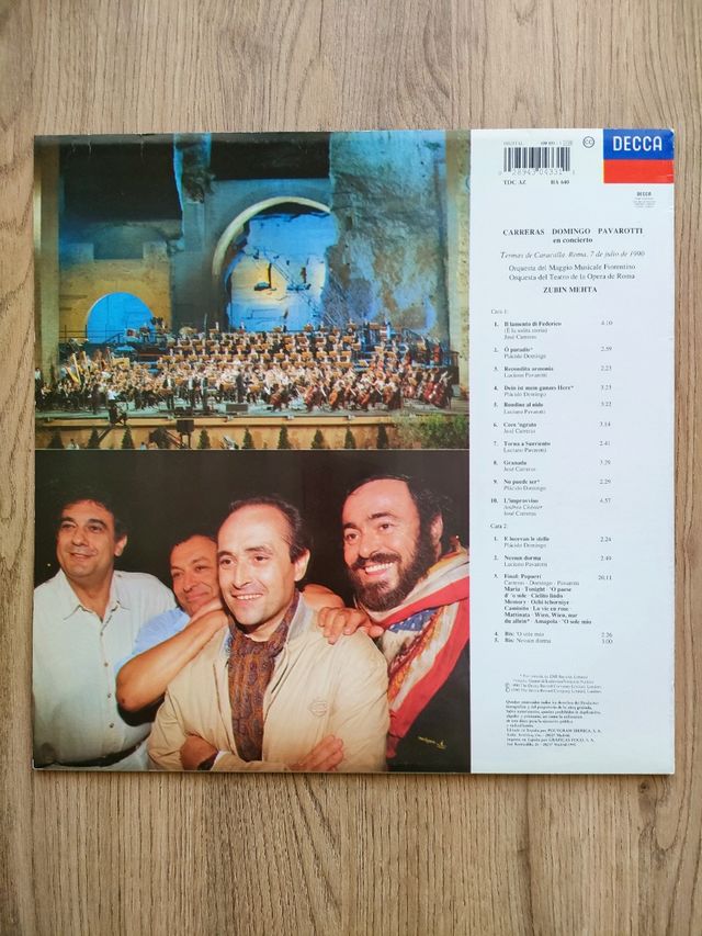 Vinilo de Carreras, Domingo y Pavarotti