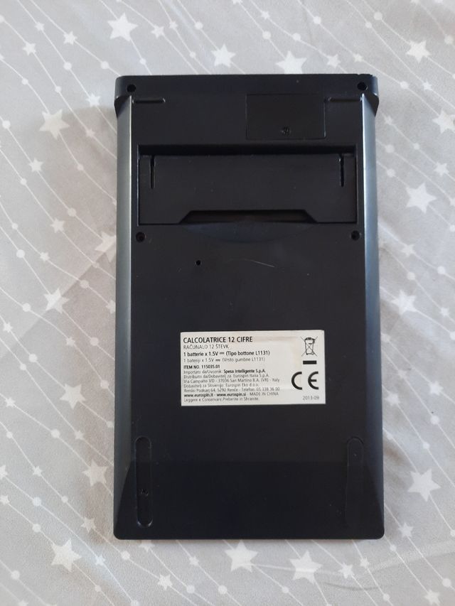 Calcolatrice ricarica solare + pila bottone