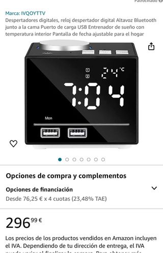 Radio Alarma reloj despertador Nuevo