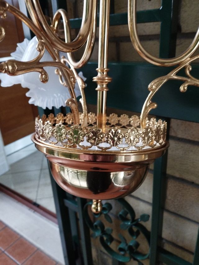 Lampadario in ottone