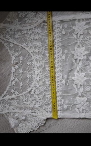 Top encaje blanco marfil