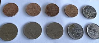 Lote de monedas francesas 