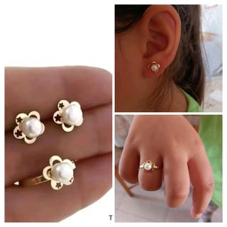 Bonito conjunto comunión bañado en oro