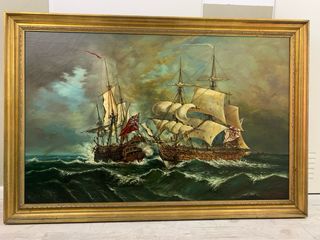 Oleo Marina de Juan del Aguila